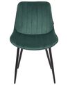 Set of 2 Velvet Dining Chairs Emerald Green DUBROVNIK_928967