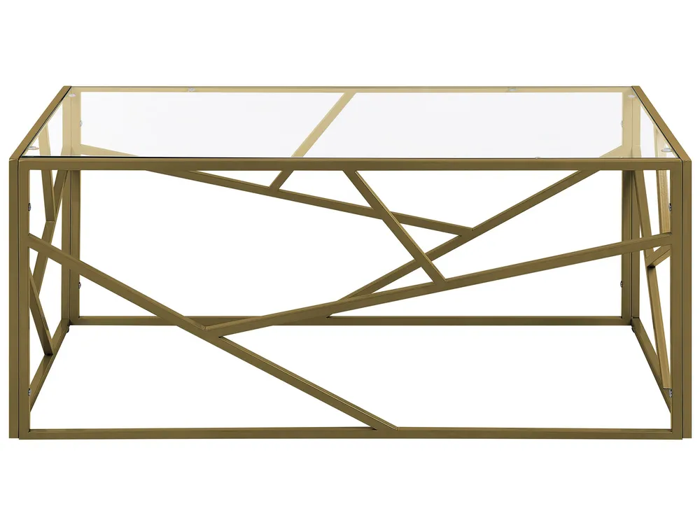 Coffee Table ORLAND Glass Gold_767892