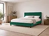 Bed Frame Cover Velvet FITOU 140 x 200 cm Dark Green