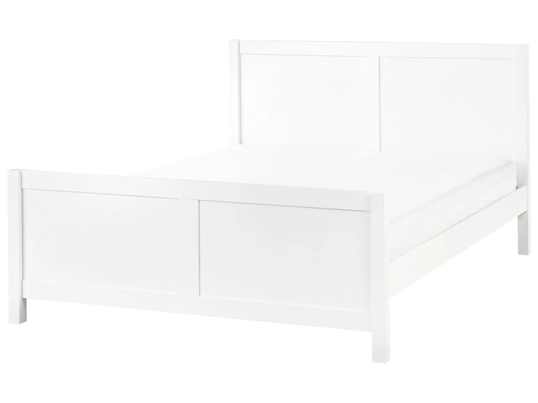 Bett mit Lattenrost Holz CHAMPAGNAT 140 x 200 cm Weiß_960200