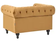 Living Room Set 4 Seater CHESTERFIELD Velvet Gold_1041512