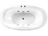 Whirlpool Badewanne freistehend weiß oval mit LED 180 x 100 cm MUSTIQUE_781126