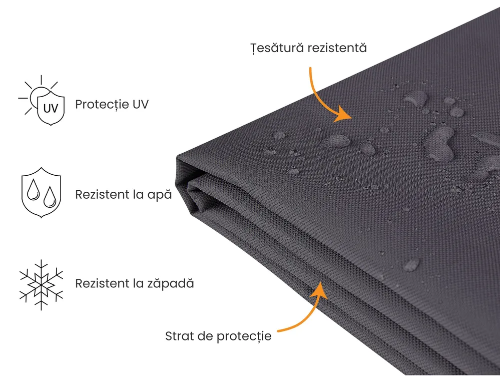 Husă impermeabilă CHUVA 255 cm 180 cm 70 cm Negru_1038846
