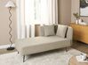 Right Hand Fabric Chaise Lounge Beige RIOM_930488