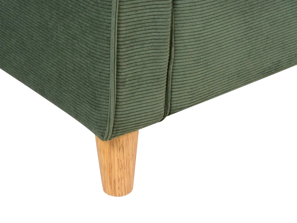 Sofa 3 Seater RONNEBY Corduroy Dark Green_901429