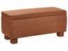 Upholstered Storage Bench ITHACA Fabric Golden Brown