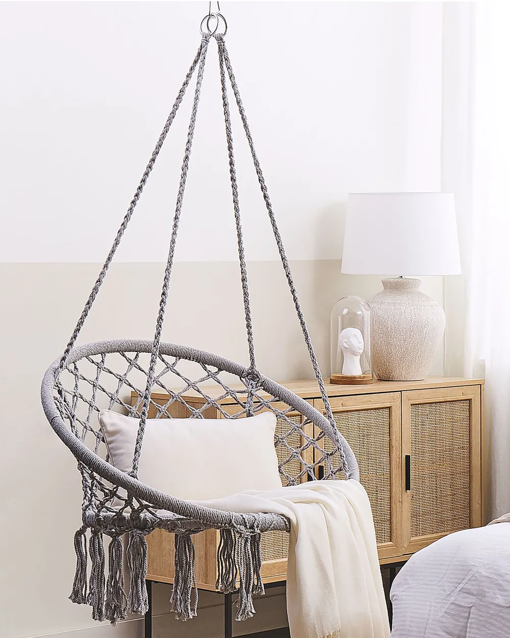 Hanging Chair GABELLA Cotton Light Grey