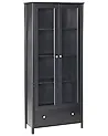 Glass Display Cabinet NORNALUP 80 cm Black
