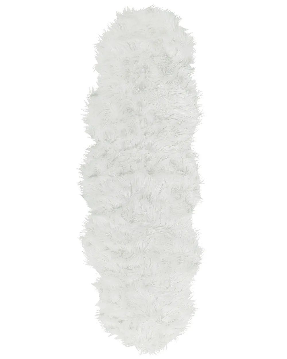 Faux Fur Rug MAMUNGARI White 60 x 180 cm