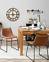 Conjunto de 2 sillas de comedor BATAVIA Tela Marrón dorado