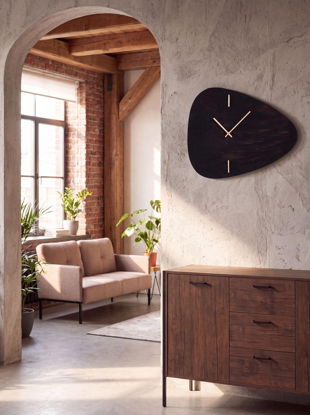 Wall Clock LOKTAK 56 cm Dark Brown