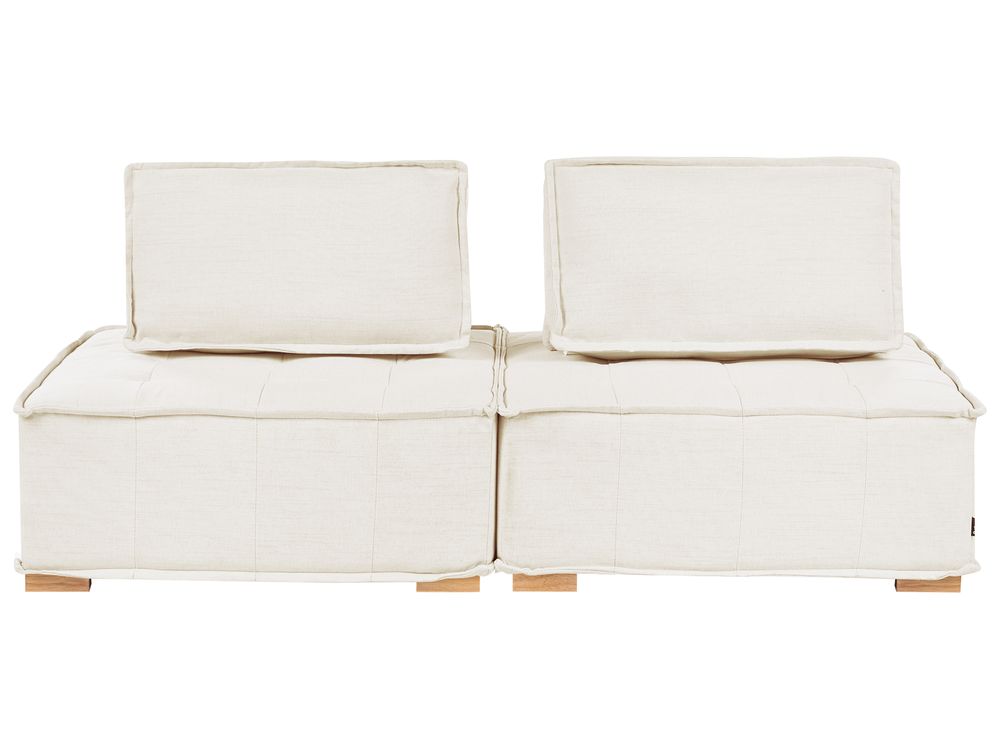 Modulsofa 2-Sitzer TIBRO Stoff Cremeweiss