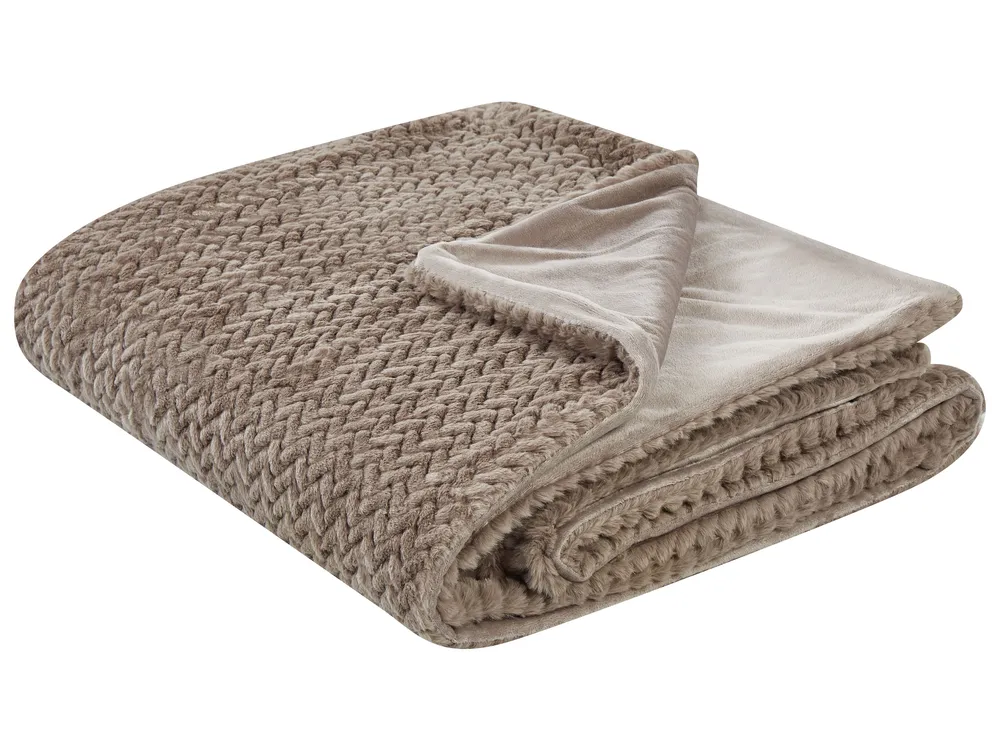 Housse de couette en Polyester 140 x 200 cm RIBBED Beige - Housse de couette Pas Cher