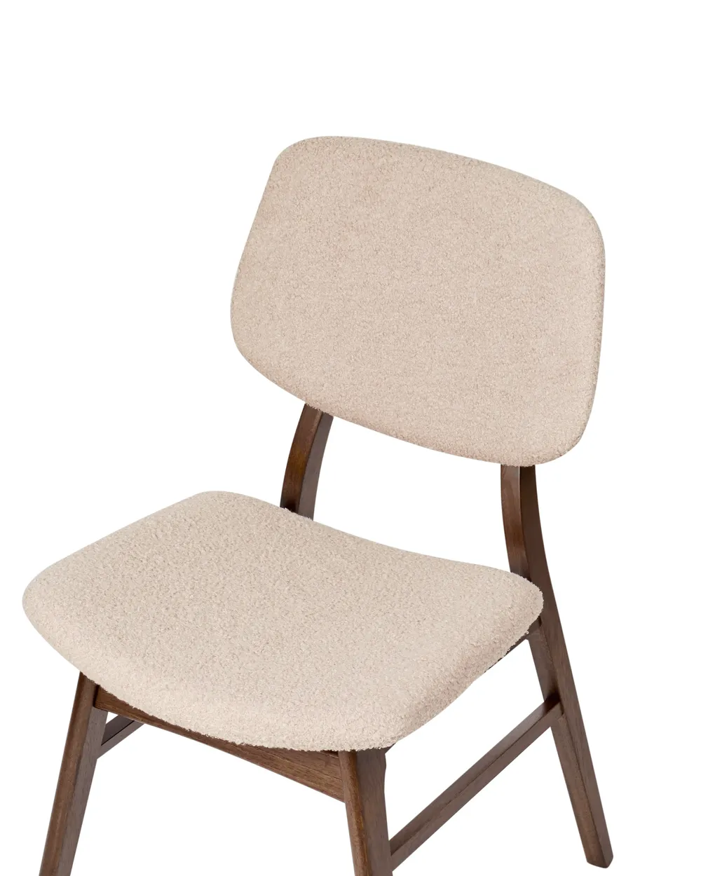 Set di 2 sedie da pranzo ELAINE Bouclé Marrone scuro/Beige_952260