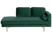 Right-Hand Chaise Longue MIRAMAS Velvet Emerald Green_739178