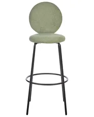 Set of 2 Bar Chairs EMERY Boucle Light Green_913950