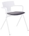 Set of 2 Dining Chairs White and Black MANSON_930107