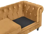 Living Room Set 4 Seater CHESTERFIELD Velvet Gold_1041509