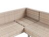 Lounge Set Rattan beige 5-Sitzer Auflagen cremeweiß LANCIANO_930947