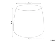 Side Table BIENTINO 46 cm 46 cm Grey Marble_1192595