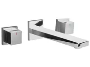 Wall Mounted Basin Mixer Tap PAILON Brass Silver_986779