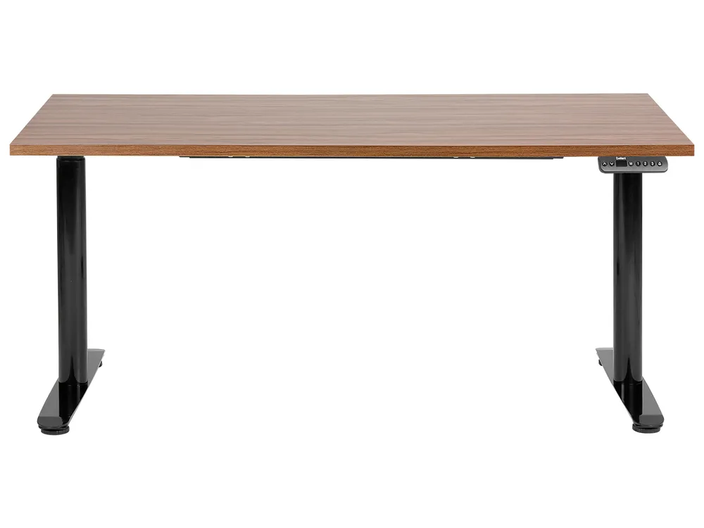 Biurko regulowane elektrycznie DESTINAS 160 cm 72 cm Brązowy/ czarny_899689