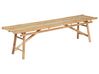 Set of 2 Bamboo Outdoor Benches Light Wood TINDARI_921529