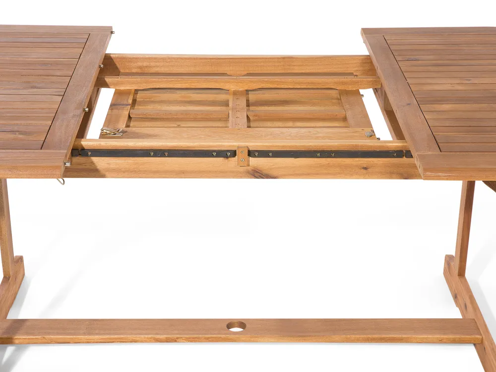 Garden Dining Set 8 Seater MAUI with Cushions Acacia Wood Off-White_697123