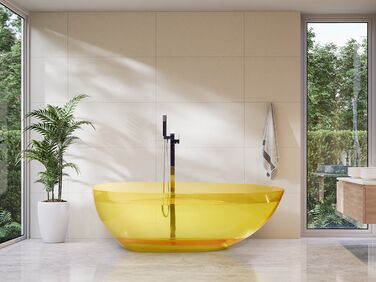 Frittstående badekar gul 169 x 78 cm BLANCARENA