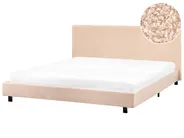 Bed Boucle ALBI 180 x 200 cm (EU Super King) Beige_964344