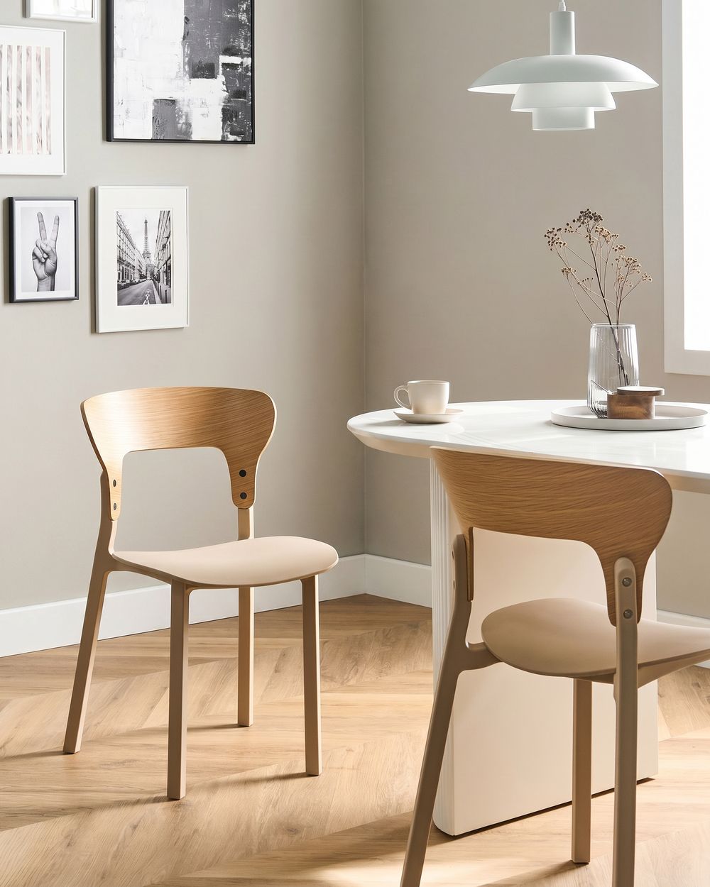 Set de 2 scaune dining WALDEN Bej deschis