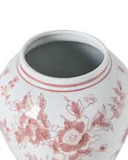 Wazon z pokrywką SEWILLA 38 cm Porcelana Czerwony/ biały_1052908