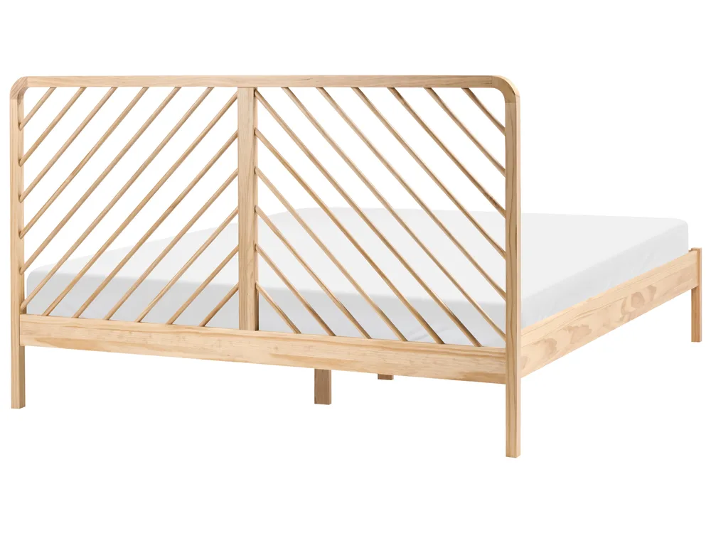 Bed Pine Wood SEPHOS 180 x 200 cm (EU Super King) Light Brown_1079483