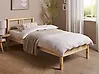 Bed Pine Wood VANNES 90 x 200 cm (EU Single) Light Brown