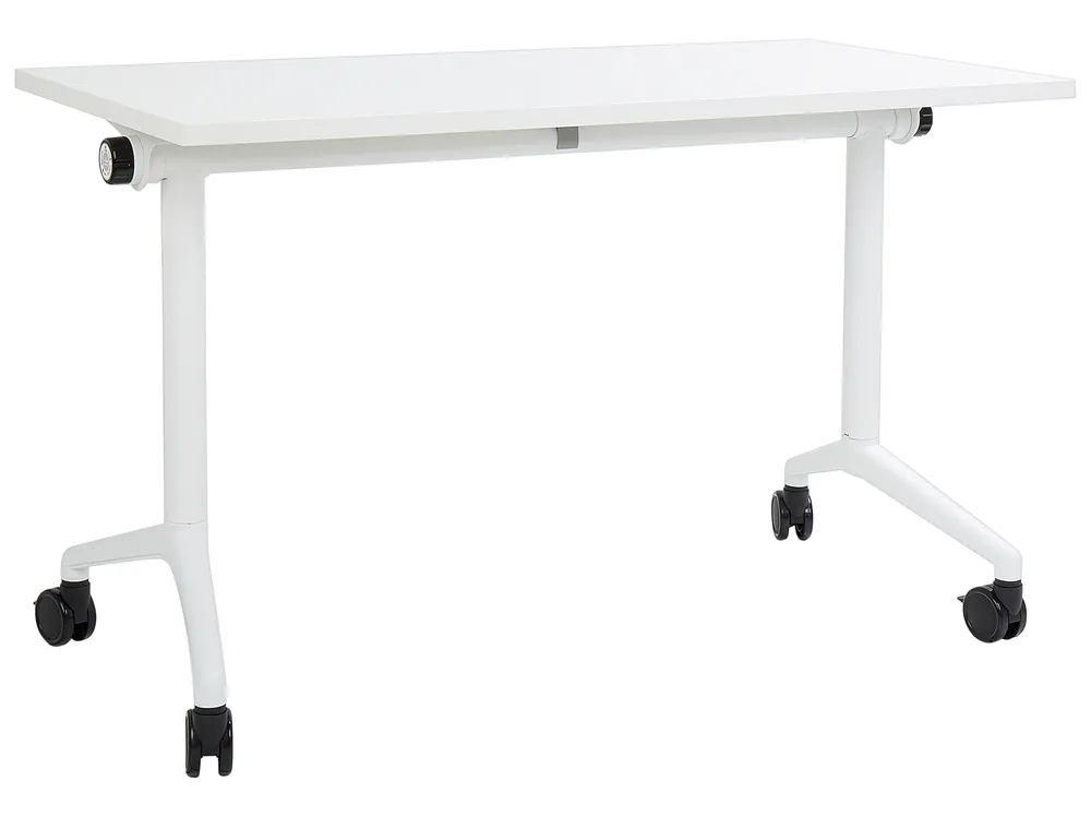 Scrivania pieghevole CAVI Bianco 120 cm 60 cm con ruote