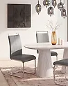 Set of 2 Dining Chairs GREEDIN Faux Leather Grey