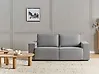 Electric Recliner Sofa 2 Seater NUKARI Fabric Grey