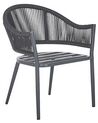 Conjunto de 2 sillas de jardín gris MILETO_808124