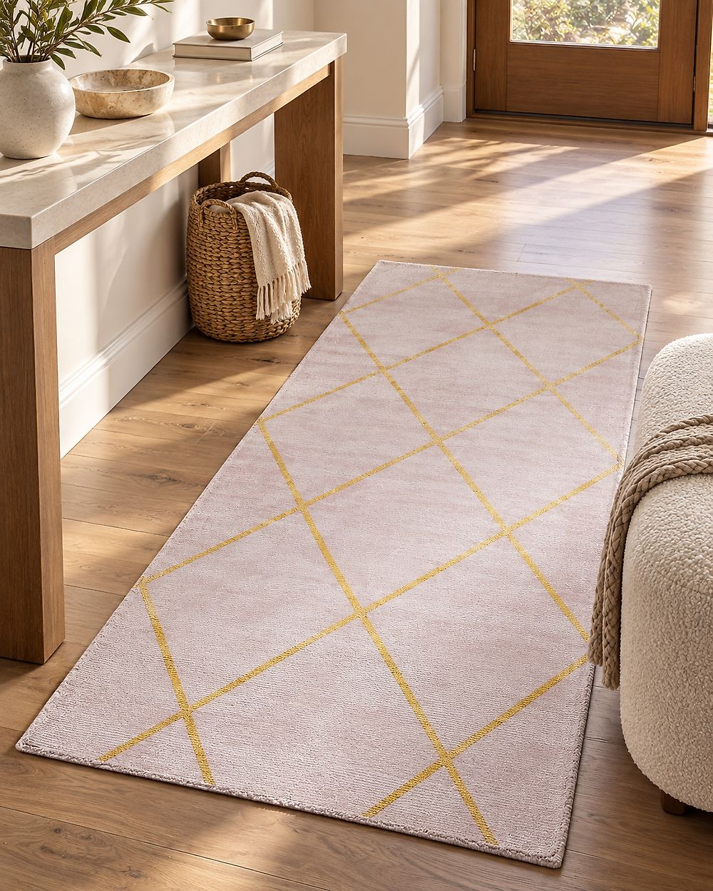 Teppich ATIKE Rosa 80 x 150 cm Viskose