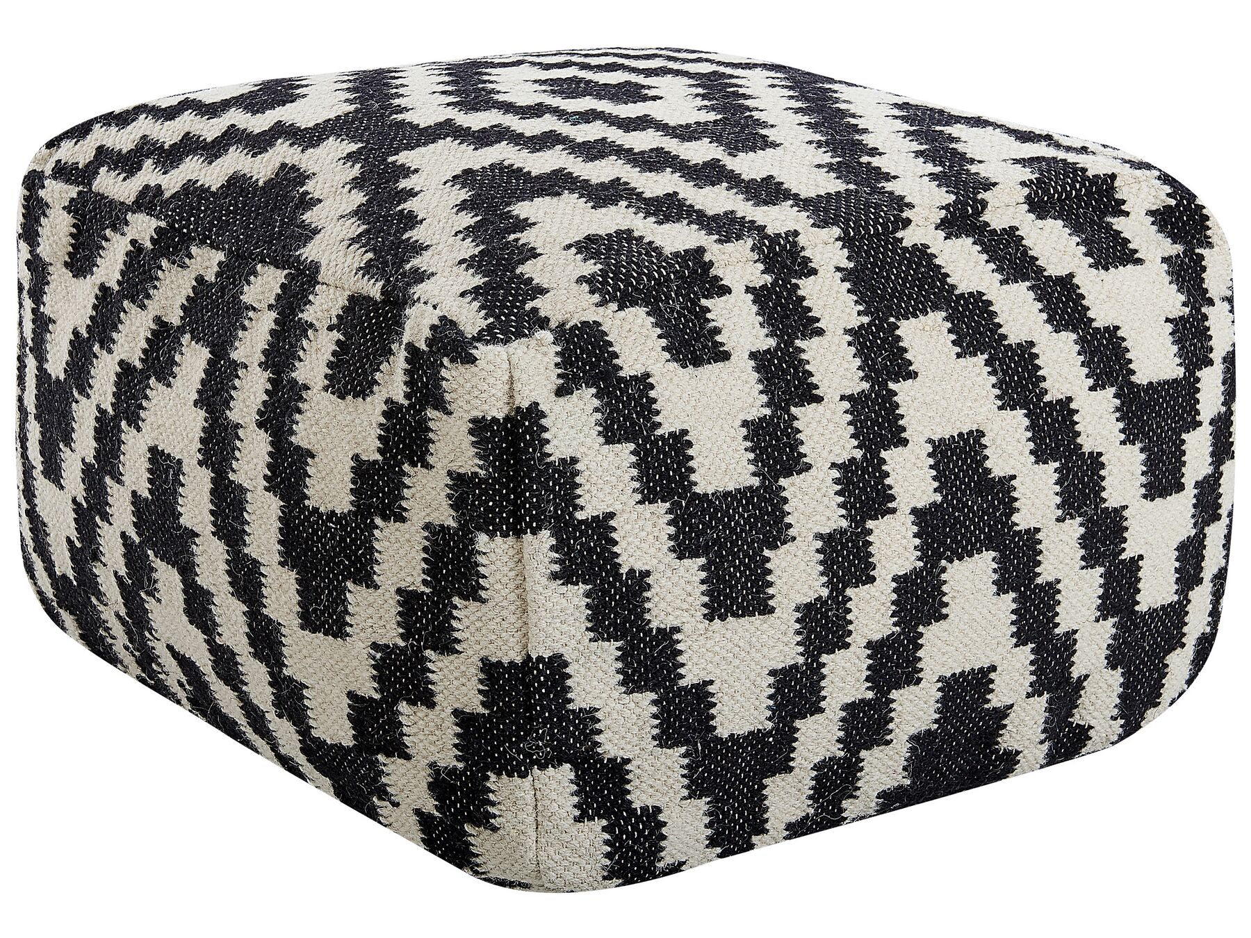 Pouf schwarz / weiß 56 x 56 cm KNIDOS_826645