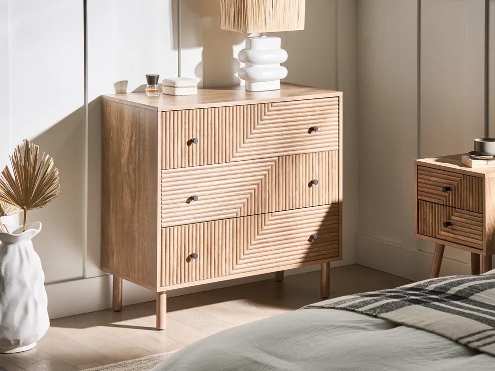 3 Drawer Chest RONGE Light Brown