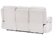 Electric Recliner Living Room Set 6 Seater BERGEN with USB Port Velvet Light Beige_1064822