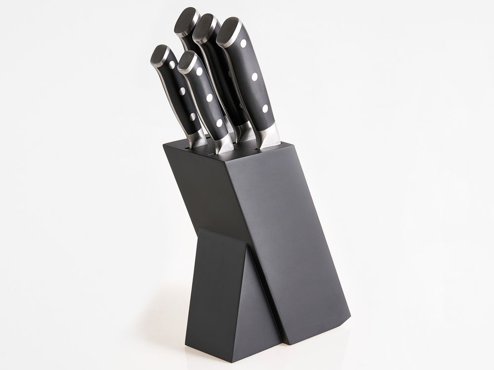 Set di 5 coltelli con ceppo IKEDA Nero