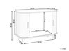 Credenza Scandinava In Rattan E Truciolato - 2 Ante - Legno Chiaro - 80x35x80 Cm - Beliani