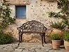 Garden Bench PIURA 88 cm Metal Dark Brown