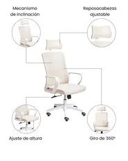 Silla de oficina MONARCH Beige_1073741