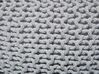 Pufe redondo em tricot cinzento claro 50 x 35 cm CONRAD_813927