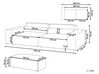 2-miestna modulárna zamatová pohovka s taburetom béžová HELLNAR_910884