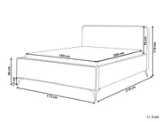 Bed Corduroy VALOGNES 160 x 200 cm (EU King Size) Light Beige_876577