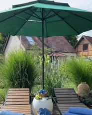 Market Parasol 285 cm BIBIONE Emerald Green_998230